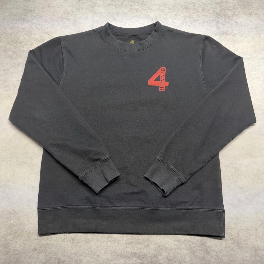 4Hunnid YG Crewneck Sweatshirt Black Mens Small Streetwear Good Sex No Stress
